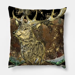 Wonderful deer with awesome antler Pillow