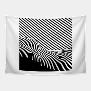 Modern Art Stripes (black) Tapestry