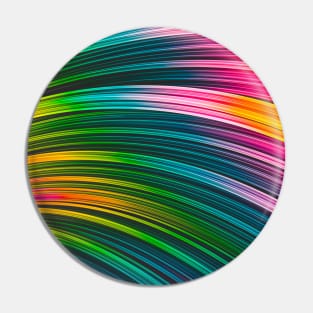 Color Prism Burst Wave. Rainbow Abstract Art Strands Pin