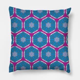 Crazy Retro Colors in Pink and Purple Pillow