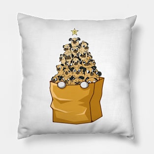 TASTY ADORABLE PUGMAS IN A PAPER BAG Pillow