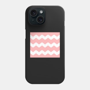 Abstract geometric pattern - zigzag - pink and white. Phone Case