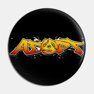 Adapt 45 (yellow to red fade with white splatter) Pin