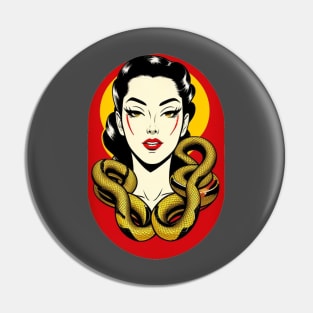 Snake Woman Pin