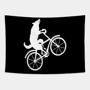 Wolf bicycle nice cute cool colorful Tapestry