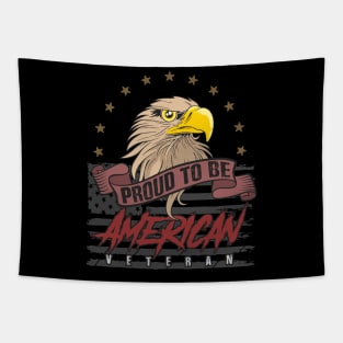 American Eagle Head Veteran Vector Tapestry