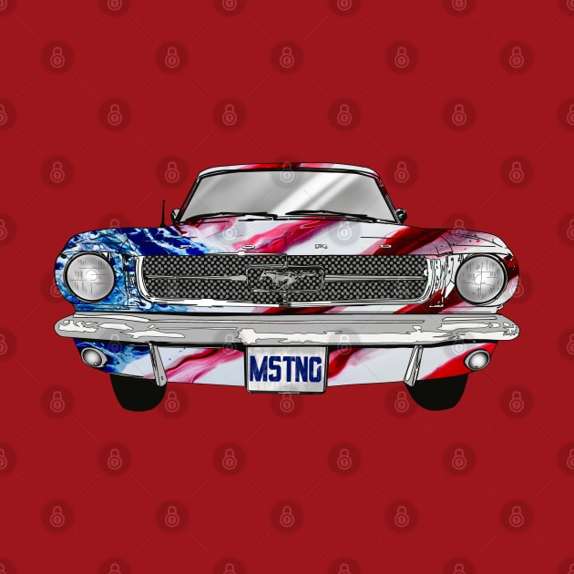 Ford Mustang with American Flag Bodywork by Artist Rob Fuller