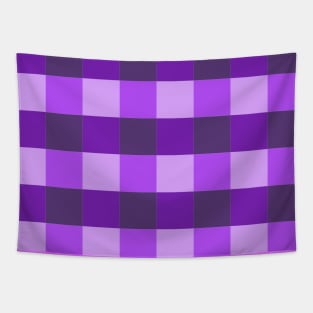 Purple Color Gingham Pattern 1 Tapestry