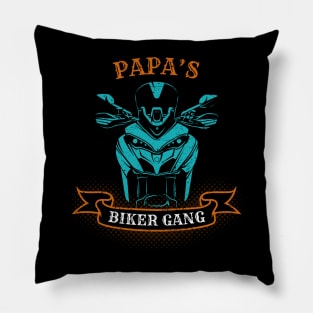 Papa's Biker Gang Father's Day Pillow