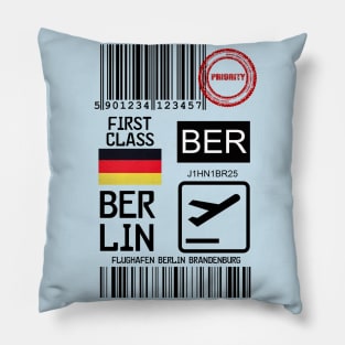 Berlin Germany travel ticket Pillow