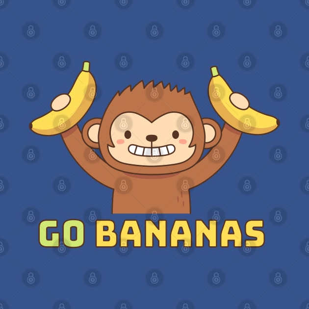 Cute Monkey Go Bananas Doodle by rustydoodle