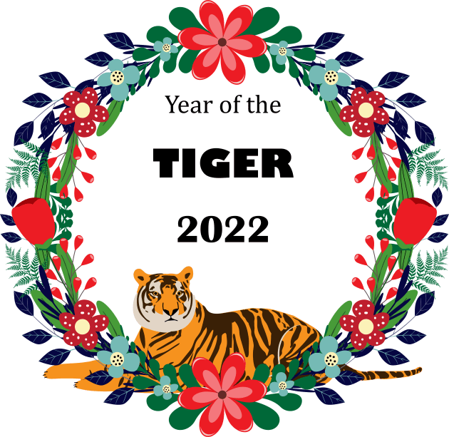 Cute Year of the Tiger 2022 Kids T-Shirt by grafart