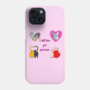 Adorable Valentine's Day Cats | Love Cute Kitty Love Heartwarming Cat themed Gift T-Shirt Phone Case