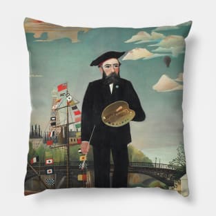 Myself: Portrait - Landscape by Henri Rousseau Pillow