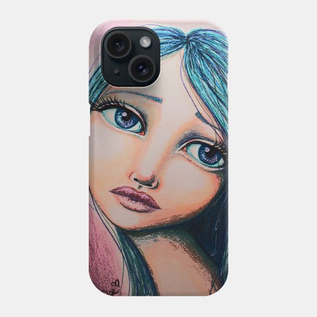 Blue Girl Phone Case by LittleMissTyne