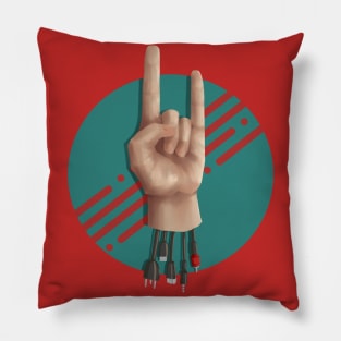 Plugged In(striped/red) Pillow