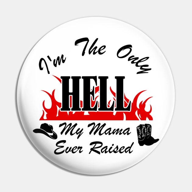 Johnny Paycheck Only Hell Tribute Pin by darklordpug