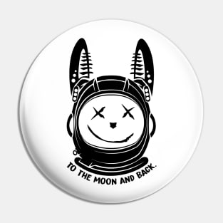 MOON BUNNY BLACK DESIGN Pin