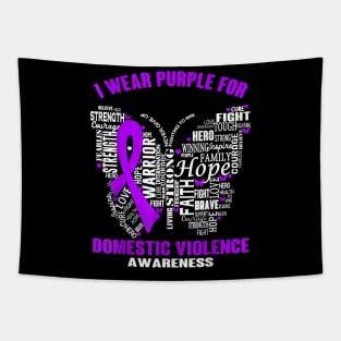 i wear purple for domestic violence awareness Tapestry