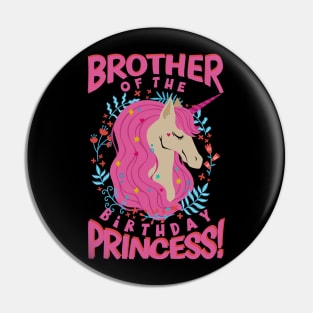 Brother of the Birthday Princess Unicorn Pin