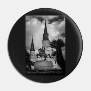 General Of New Orleans In Black and White Pin