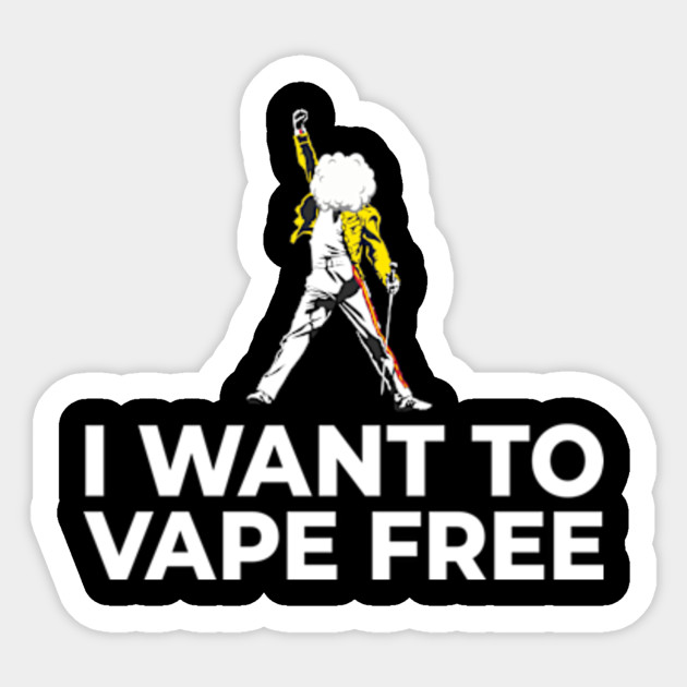 i want to vape free vaping sticker teepublic
