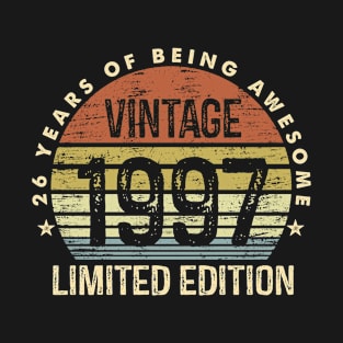 Vintage 1997 Limited Edition 26 Years Of Being Awesome T-Shirt