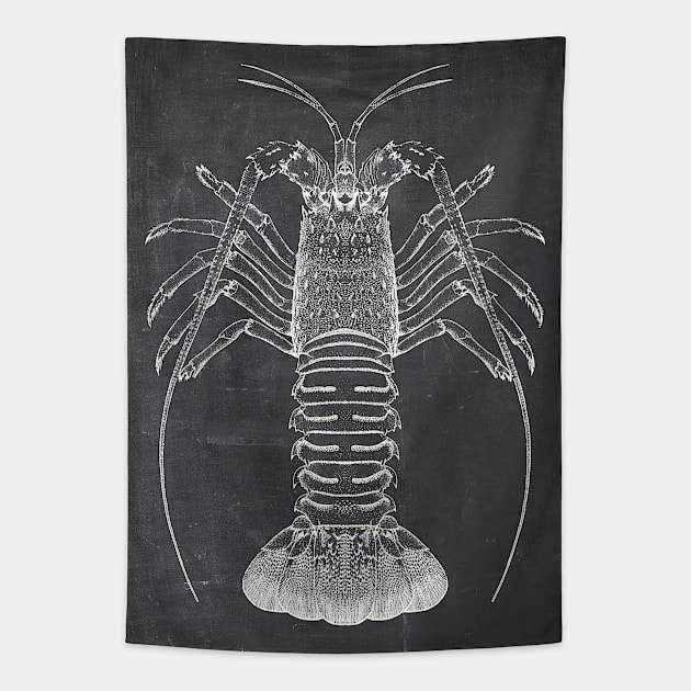 Lobster Chalkboard Tapestry by JoolyA