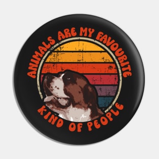 Animals are my favorite kind of people saint Bernard dog lover Pin