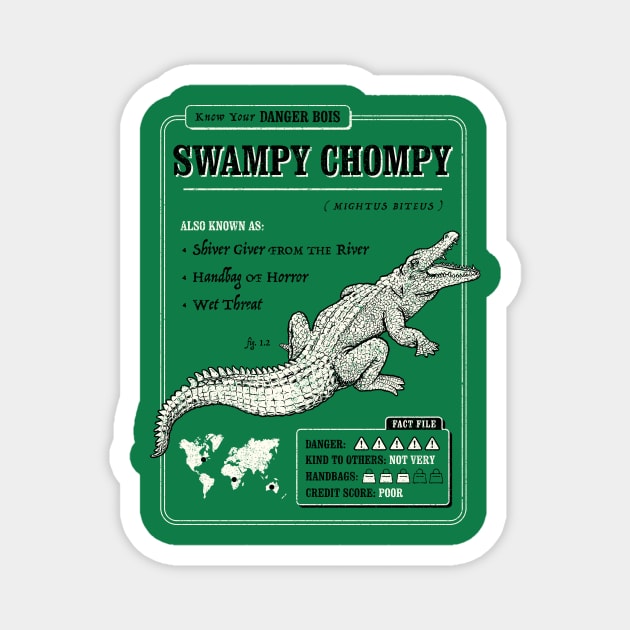 Swampy Chompy Magnet by dumbshirts