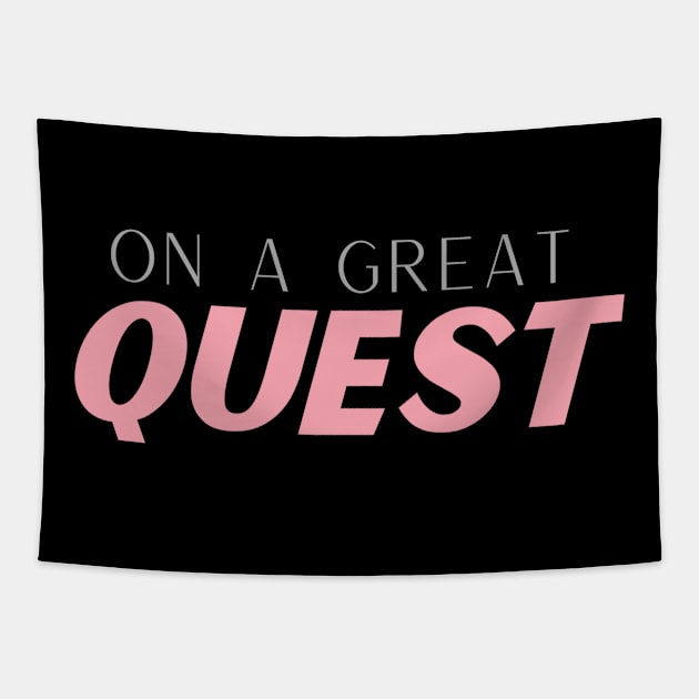 On A Great Quest Tapestry by Benny Merch Pearl