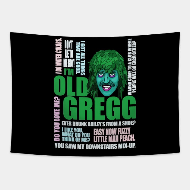 OLD GREGG - TYPOGRAPHY Tapestry by bartknnth