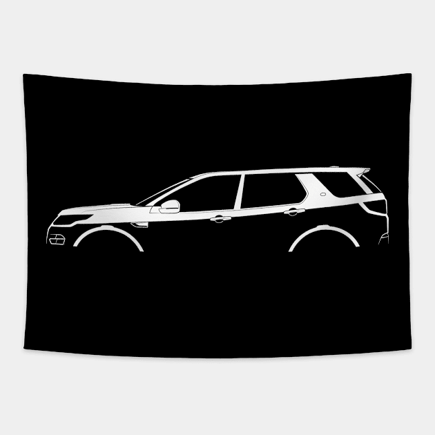 Land Rover Discovery Sport Silhouette Tapestry by Car-Silhouettes