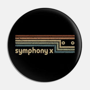 Symphony X Cassette Stripes Pin