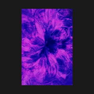 Blue and Pink Burst Splash Abstract Artwork T-Shirt