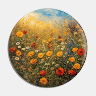 Colorful Flower Bush Pin