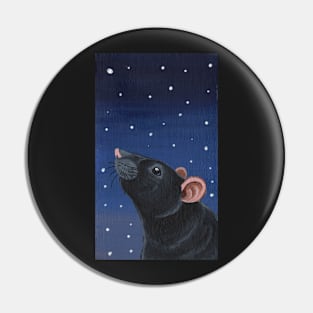 Black Rat Stargazing Pin