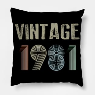 Vintage 1981 39th Birthday Gift Men Women Pillow