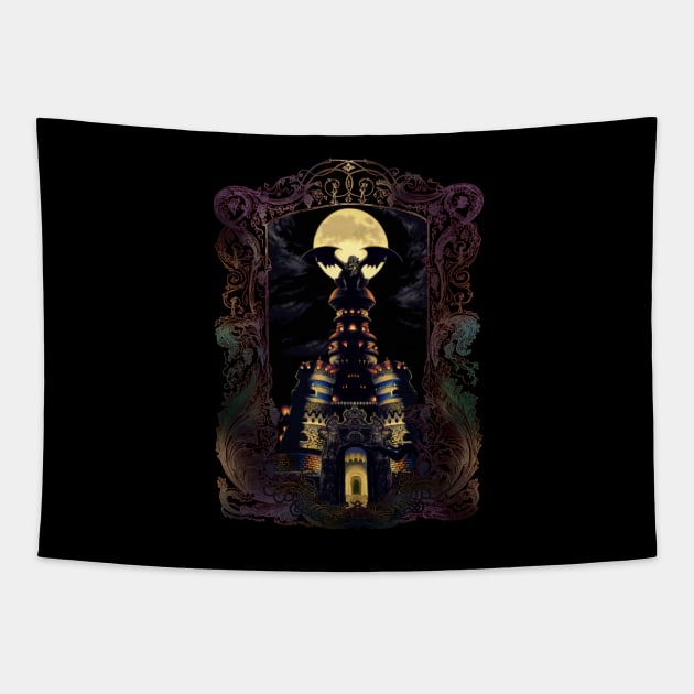 Magus Castle Tapestry by Kari Likelikes