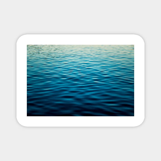 Calm blue water Magnet by blossomcophoto