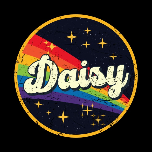 Daisy // Rainbow In Space Vintage Grunge-Style by LMW Art