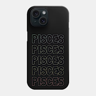 Pisces Name Pattern Phone Case