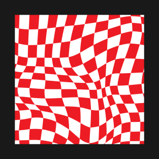 Arsenal Distorted Checkered Pattern T-Shirt