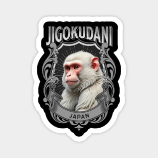 Cute Snow Monkey of Jigokudani: Sukajan-Inspired T-shirt Magnet