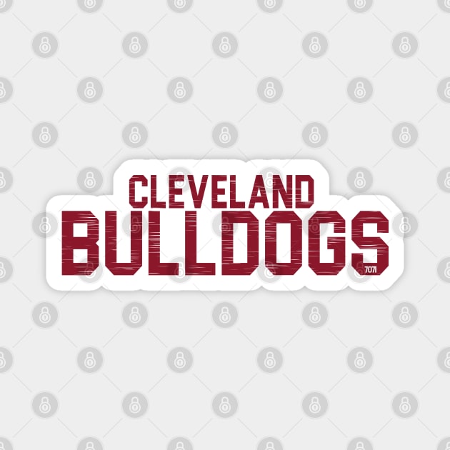Vintage Cleveland Bulldogs Magnet by 7071