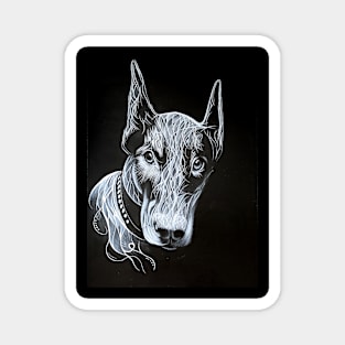 Doberman Spiritual Art Magnet