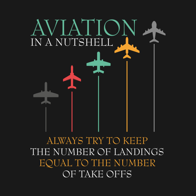 Funny Pilot Aviation In A Nutshell - Pilot - T-Shirt