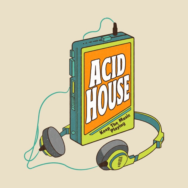 Acid House / Retro Walkman Design / Retro Music Art by EliseOB