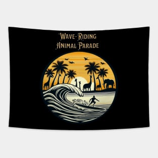 Sunset Surf Safari Tapestry