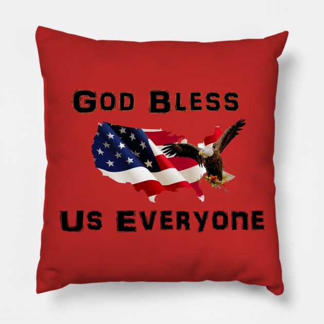 God Bless Us Everyone Pillow by D_AUGUST_ART_53